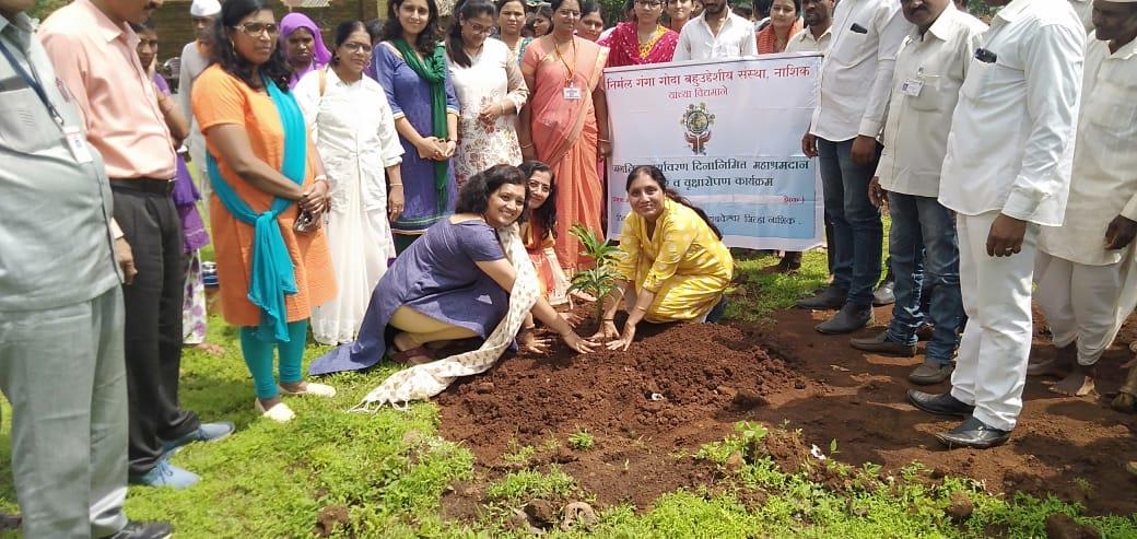 Community members taking part in tree planting