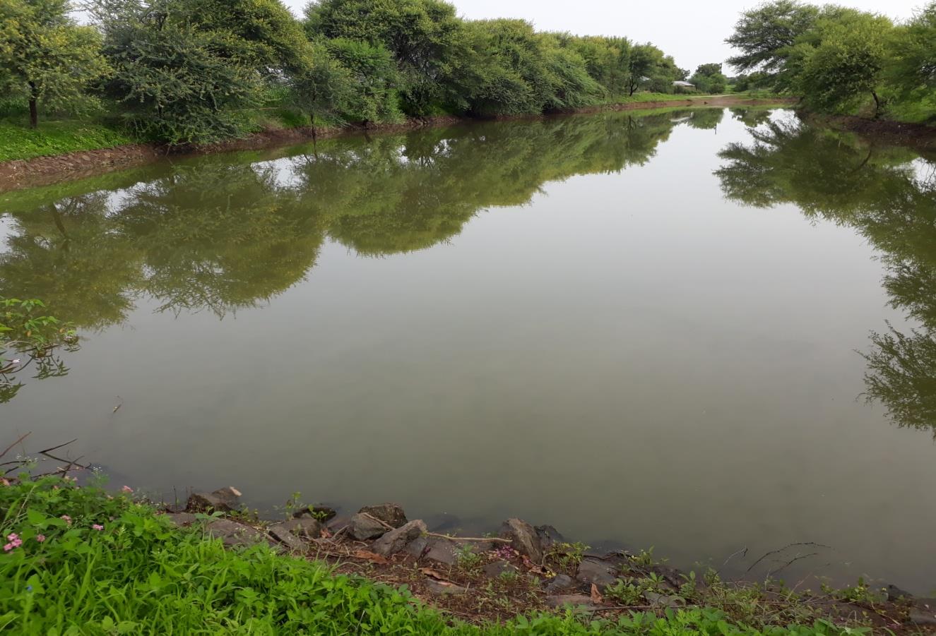 Water-management work along a rural channel